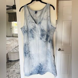 GAP Light Blue Tie Dye Denim Dress